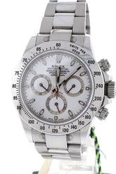 Rolex Cosmograph Daytona White Dial Stainless Steel Oyster Automatic Mens Watch 116520